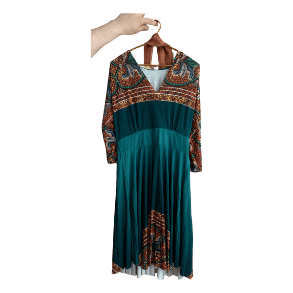 Mosaic print midi dress