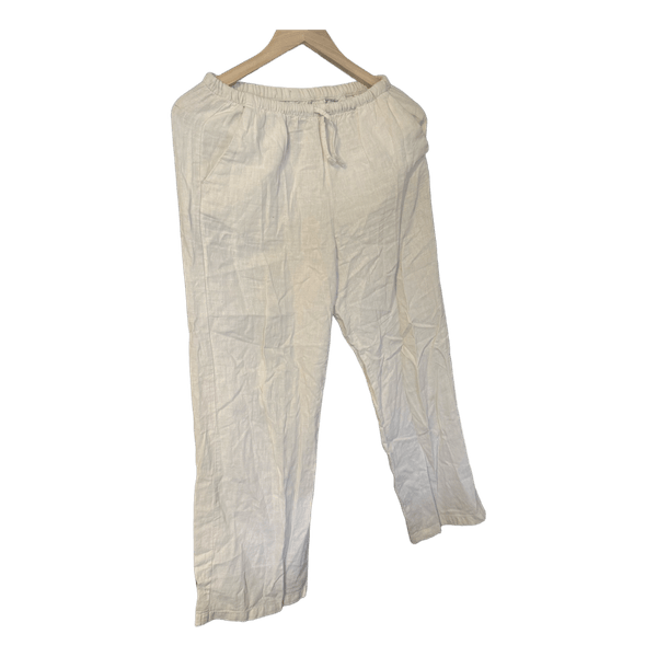 H&m white linen trousers
