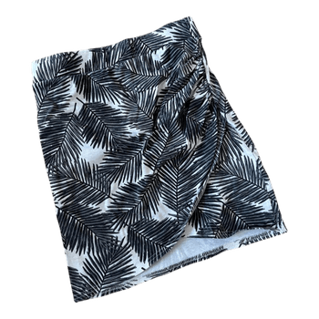 Multicolor palm print skirt