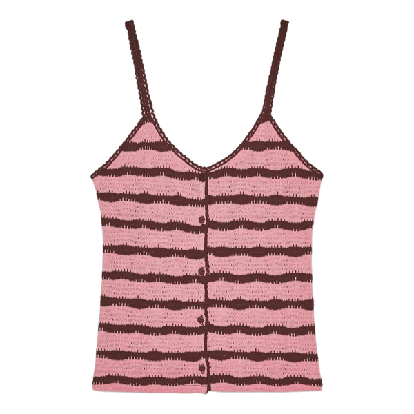 Stribet strikket top