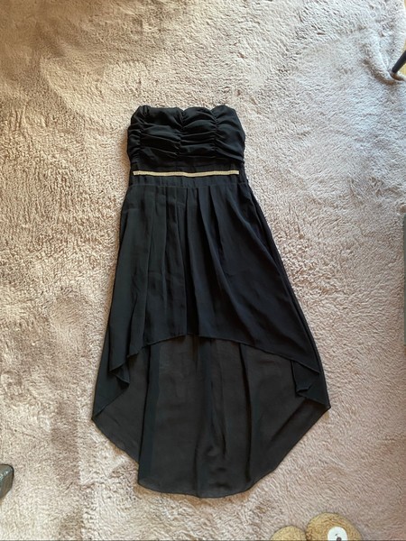 Black high-low dress