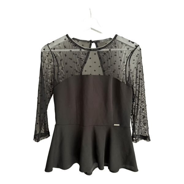 Black Guess peplum top