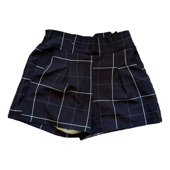 Black and white grid shorts