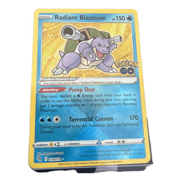 Pokémon-kortti Radiant Blastoise Rare