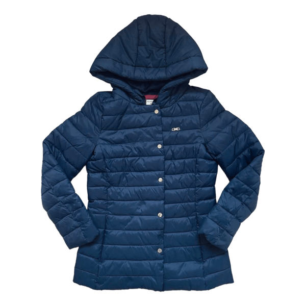 Navy quilted puffer jacket