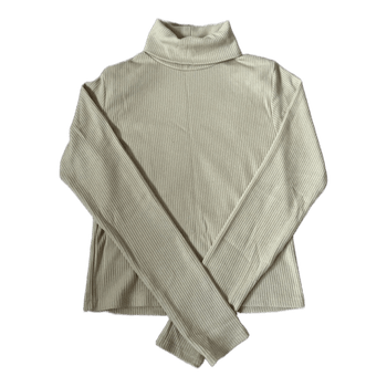 beige ribbed turtleneck