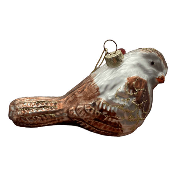 Glass bird christmas ornament