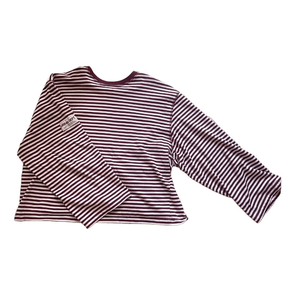 Stribet langærmet t-shirt