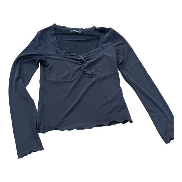 Black long-sleeved top