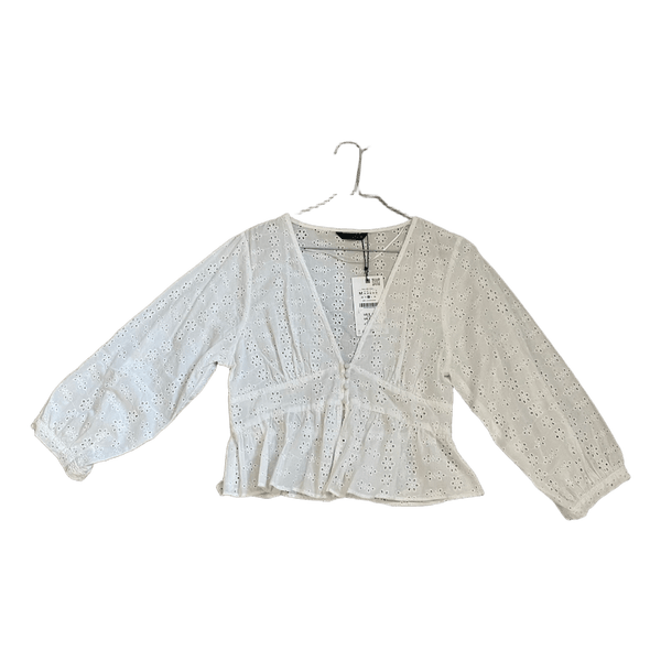 Zara hvid blondebluse