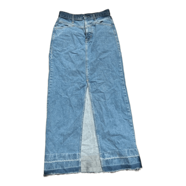 Blå denimnederdel