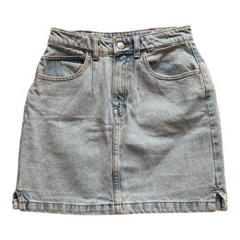 Light blue denim skirt