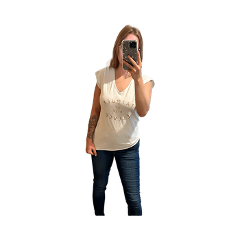 White graphic t-shirt