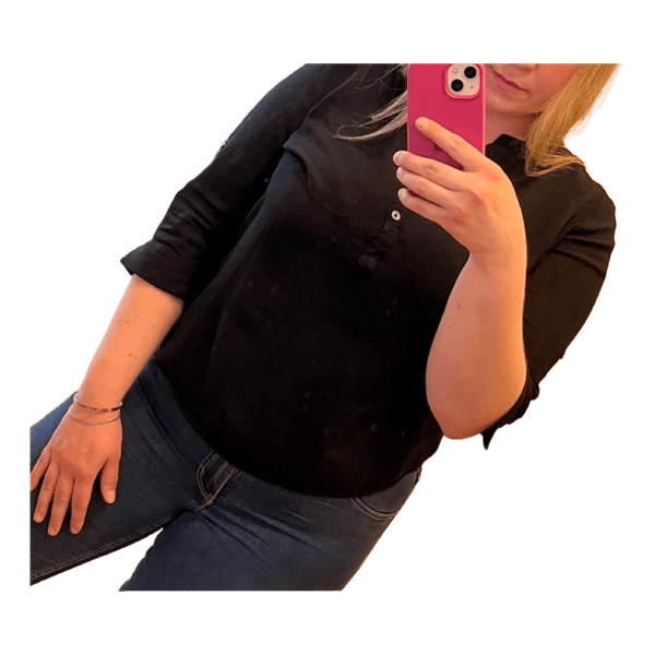 Black long-sleeved top