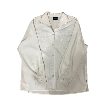 Vintage embroidered white blouse