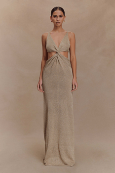 Gracelyn metallic knit maxi