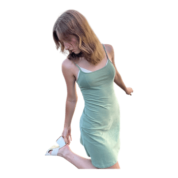 Mint green mini dress