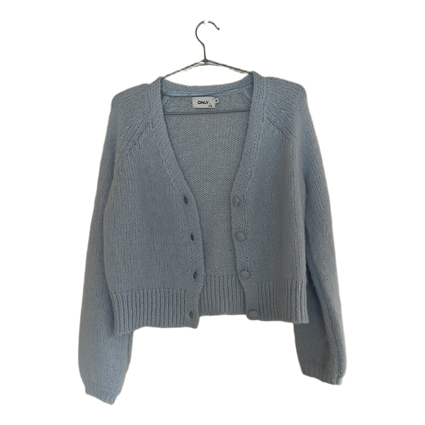Lyseblå strikket cardigan