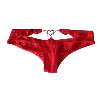 Punaiset pitsiset stringit S
