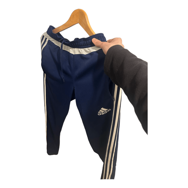 Blue Adidas track pants