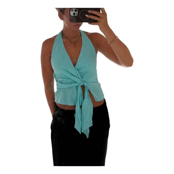 Turkis halterneck top