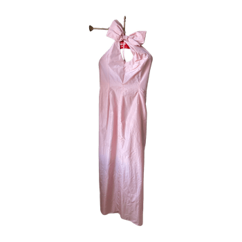 Vintage pink evening dress in silk