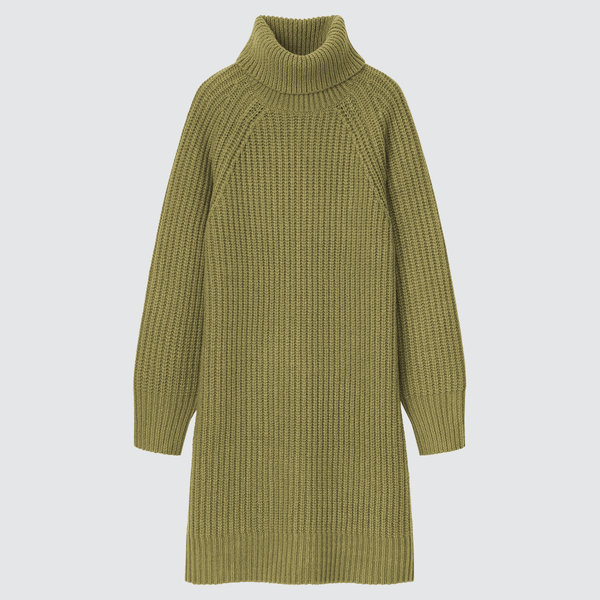 Low Gauge Turtleneck Mini Dress