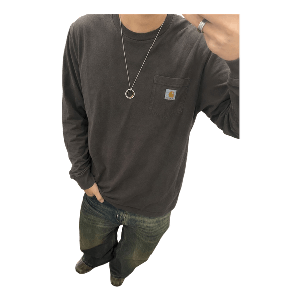 Grey long sleeve t-shirt