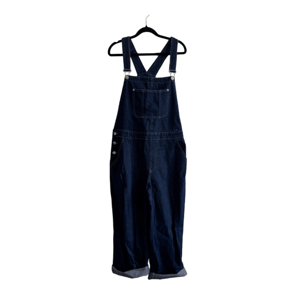 Dark blue denim overalls