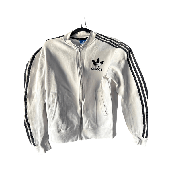 White zip-up tracksuit jacket