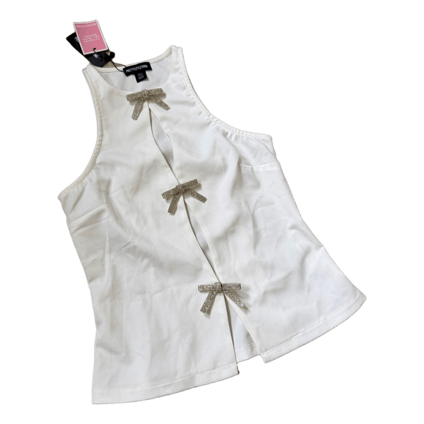White bow top