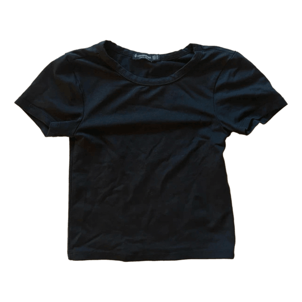 Black crop t-shirt