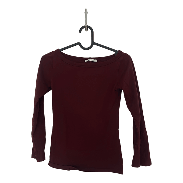 Bordeaux langærmet top