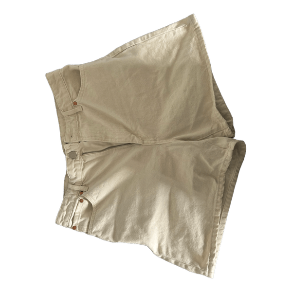 Beige denim shorts