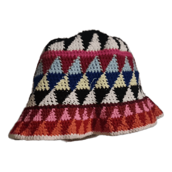 Mitmevärviline heegeldatud panamamüts