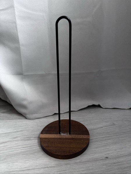 Wooden paper towel holder