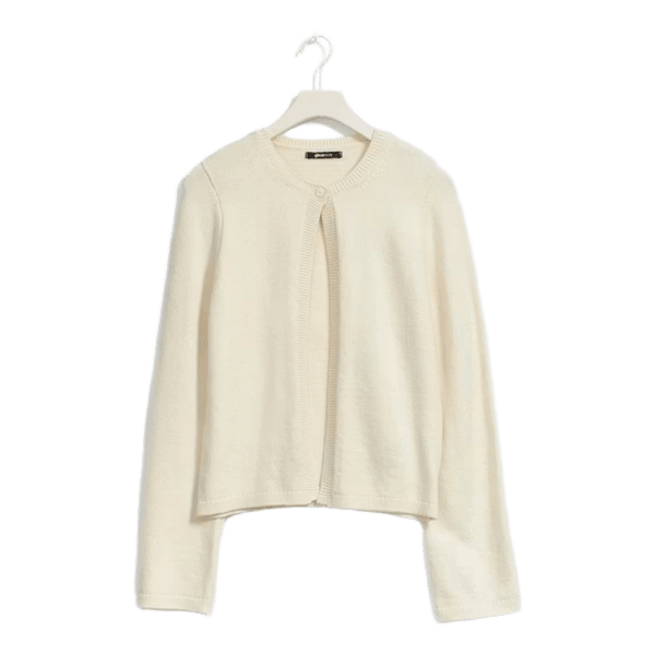 Beige strikket cardigan