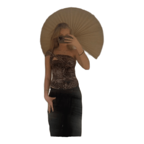 Leopardmønstret one-shoulder body