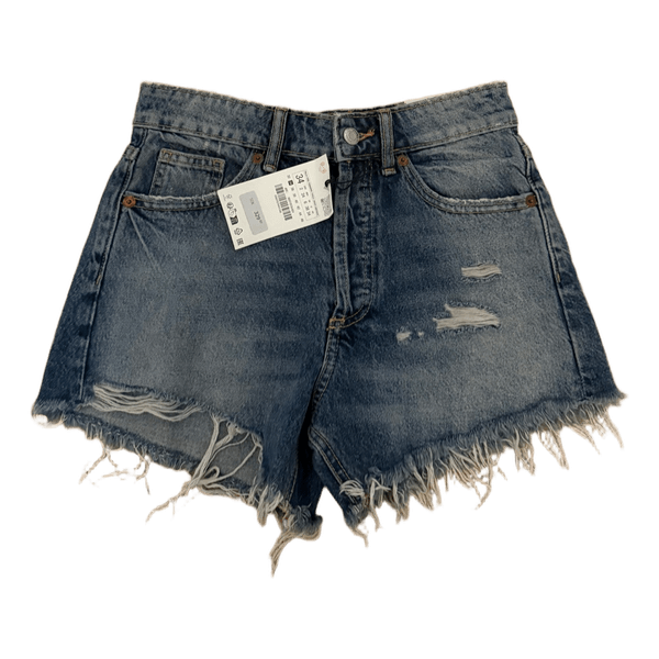 Blå denimshorts
