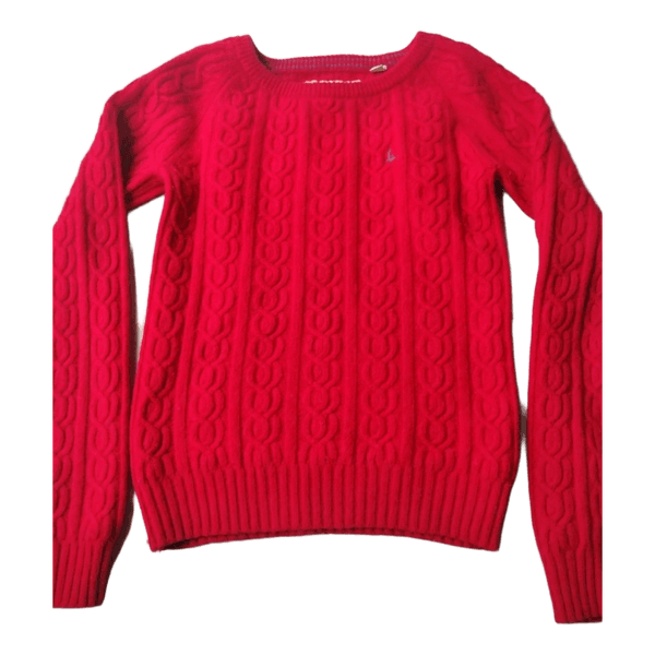 Jack Wills Palmikkoneule 100% Lampaanvillaa - Punainen - XS/S (UK 10)