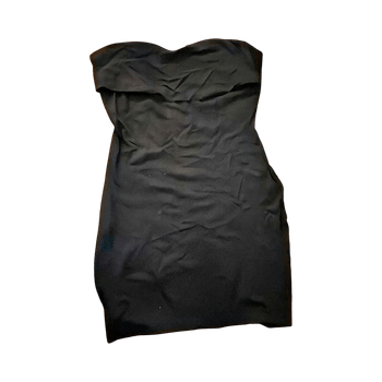 Black strapless bodycon dress