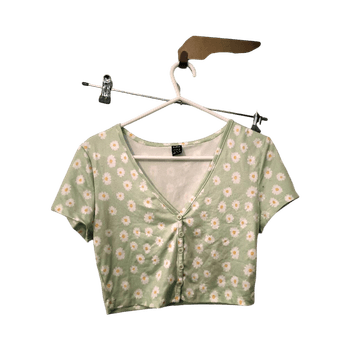 Shein kukkakuvioinen croptop