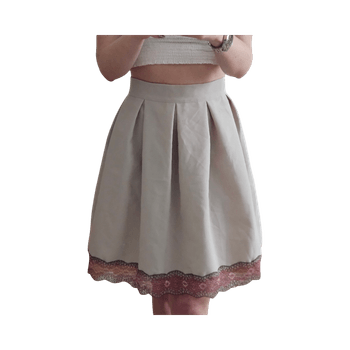 Beige pliseerattu hame