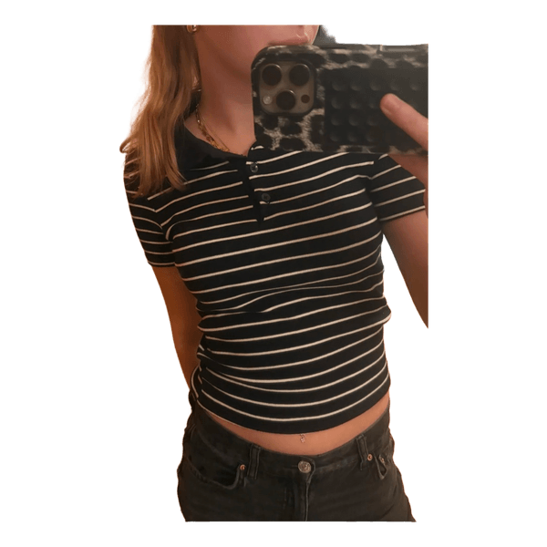 Stribet poloshirt udgået ZARA top