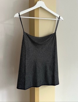 H&M Studio rhinestone top