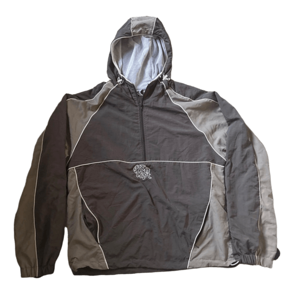Grey hooded windbreaker jacket MERTRA