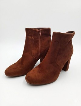 Brown suede ankle boots