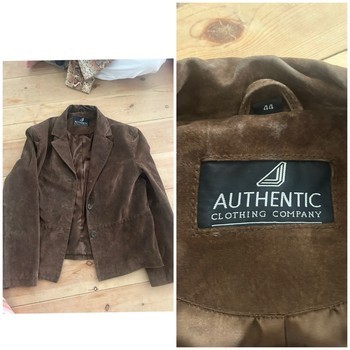 Brun ruskind blazer authentic