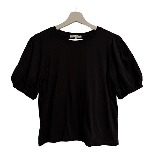 Black puff sleeve top