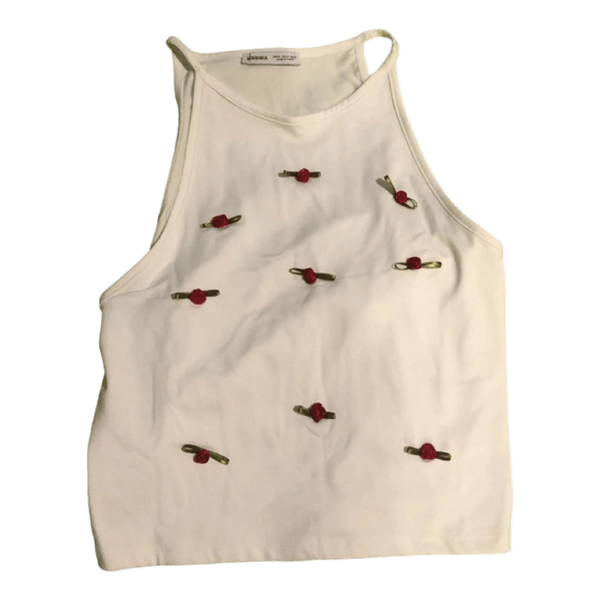 Bershka white tank top